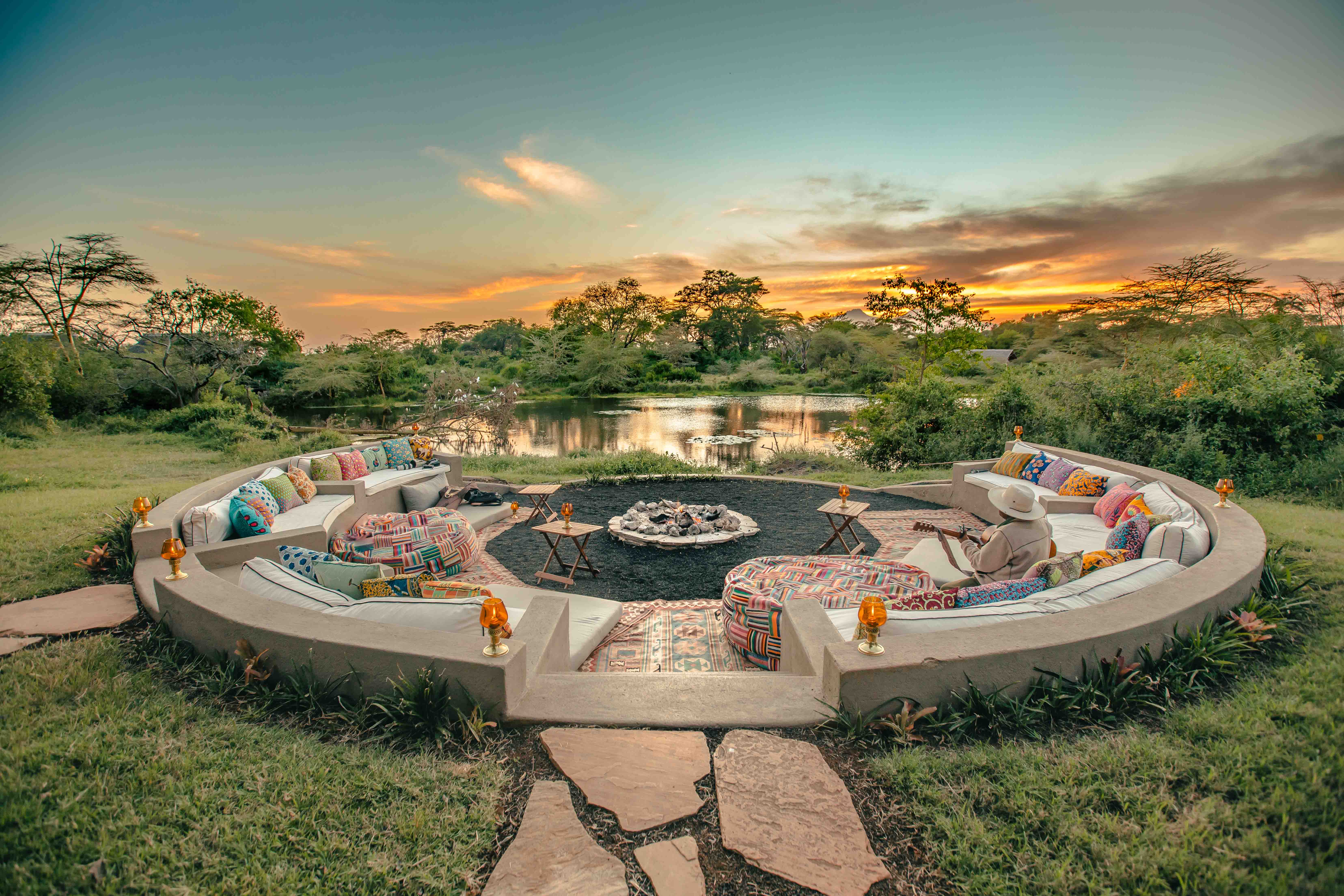 Safari camp interior